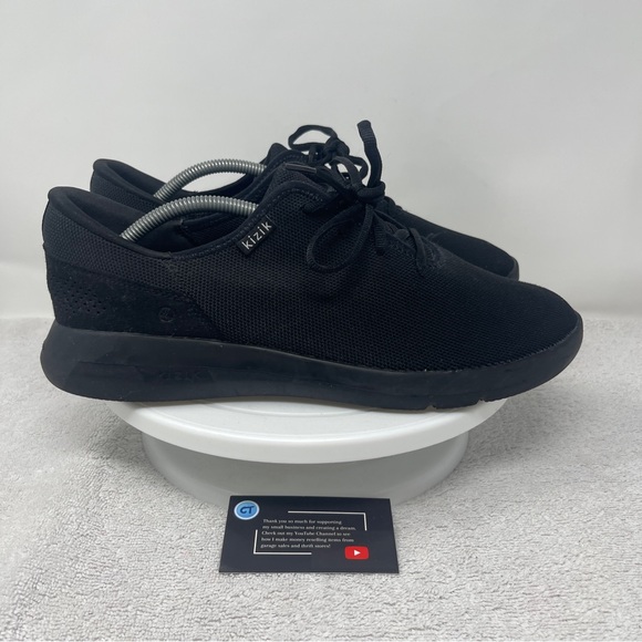 Kizik Madrid Eco Knit Hands Free Sneakers Men’s Size 11.5 / Women’s 13 Black - Picture 1 of 7